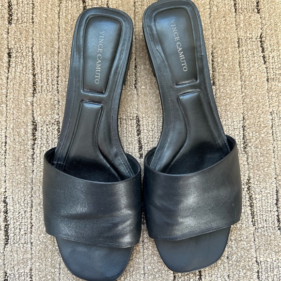 Leather Slide Sandals - Vince Camuto - Picture 2 of 6